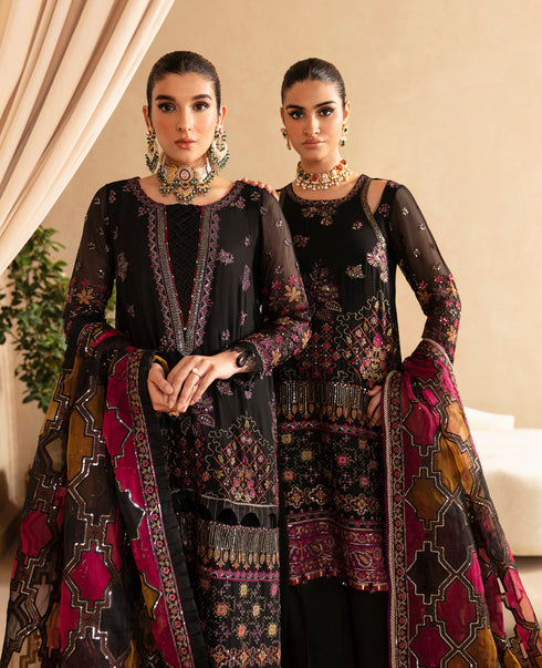 Xenia Embroidered Chiffon 3-Piece Suit KANEEL