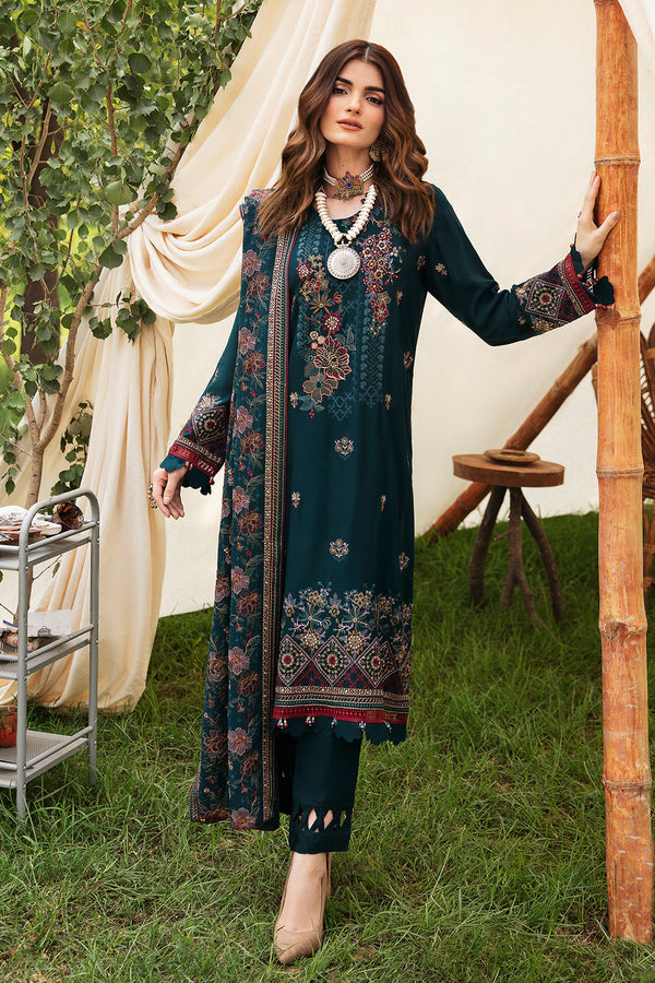 Ramsha Embroided Karandi 3 Piece suit R-905