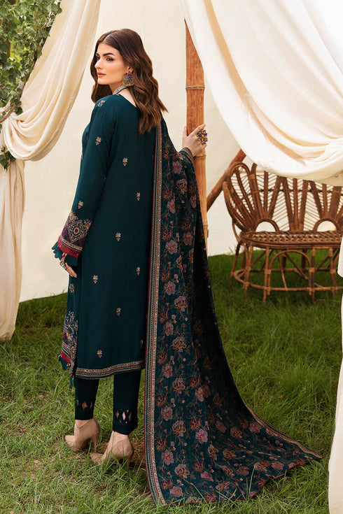 Ramsha Embroided Karandi 3 Piece suit R-905