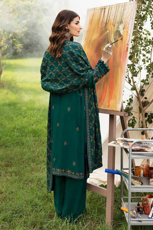 Ramsha Embroided Karandi 3 Piece suit R-903