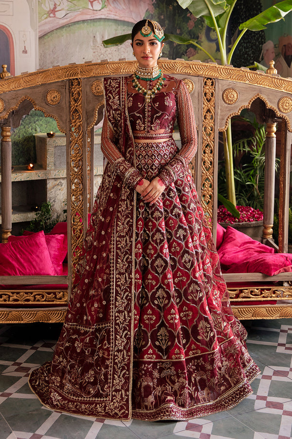 Afrozeh Embroidered Net 3 piece suit Tabeer