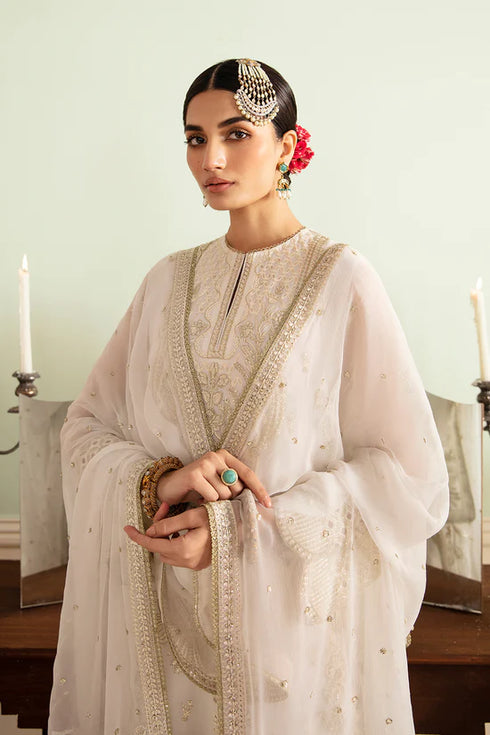 Ayzel Embroidered Chiffon 3 Piece suit OPAL