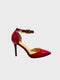Red Patent Ankle Strap Heel 221
