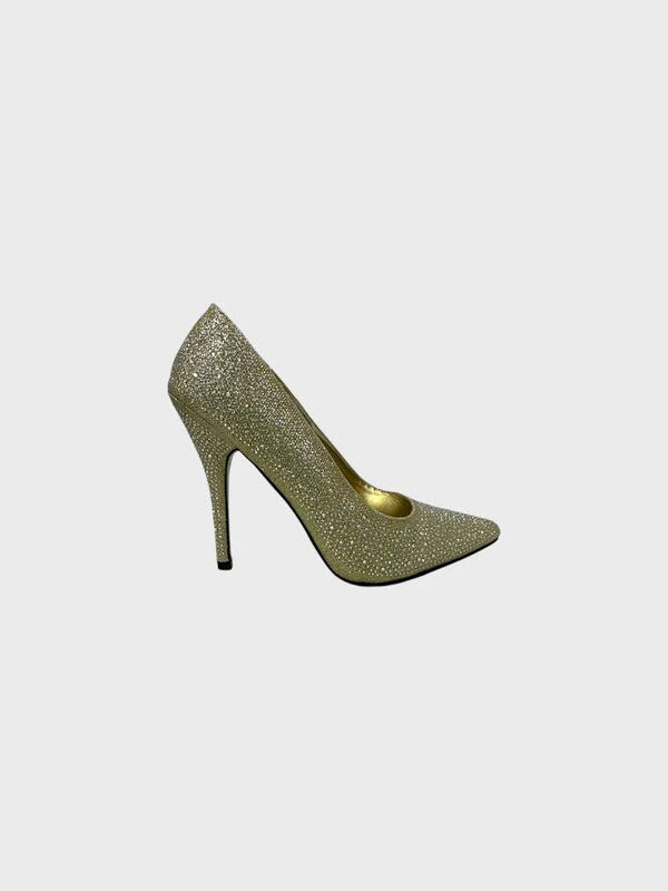 Gold Glitter Heel 12924