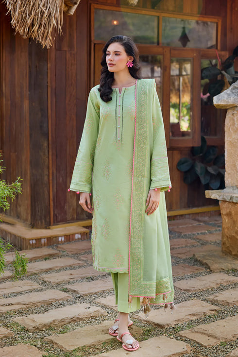 Farasha Embroidered Lawn 3 Piece Suit Meadow Grove