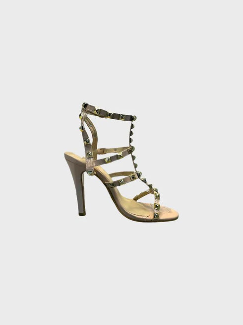 Nude Patent Ankle Strap Heel BS-5 Stiletto