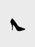 Black Suede Heel 12924