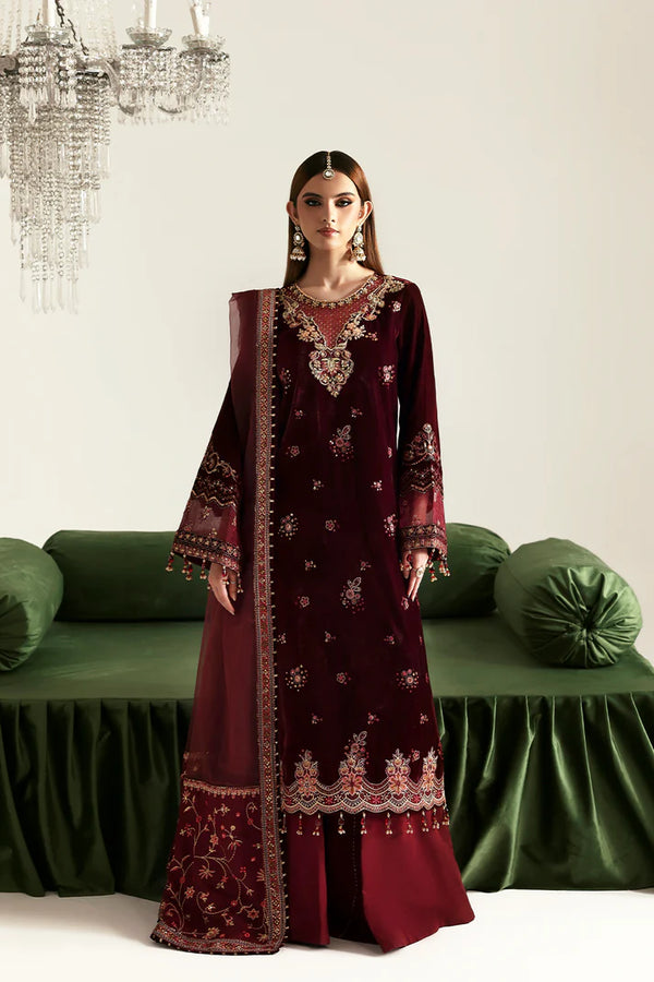 Emaan Adeel Embroidered Velvet Suit NADIRA