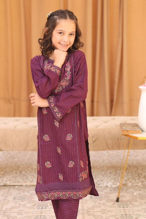 Nau Bahar Kids Khadar Embroidered Suit NB-18