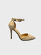 Nude Suede Ankle Strap Heel 221