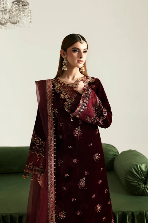 Emaan Adeel Embroidered Velvet Suit NADIRA