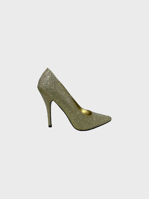 Gold Glitter Heel 12923