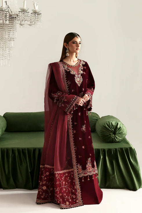 Emaan Adeel Embroidered Velvet Suit NADIRA