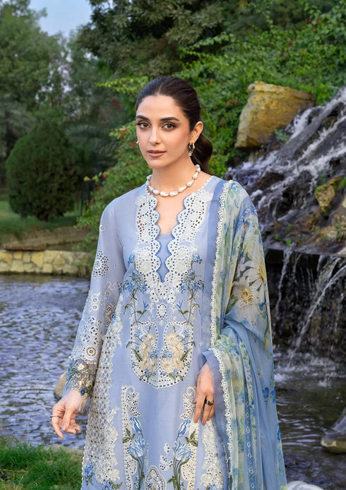 Elaf Embroiderd Lawn Suit ELY-12 SKY BLISS
