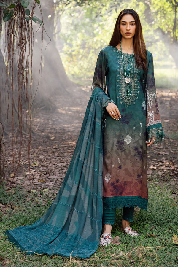 Nureh Embroidered Leather Peach 3 piece suit NSG-136