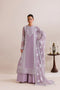 Farasha Embroidered Chiffon Suit Lilac Solace