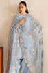 Farasha Embroidered Chiffon Suit Frosted Mist