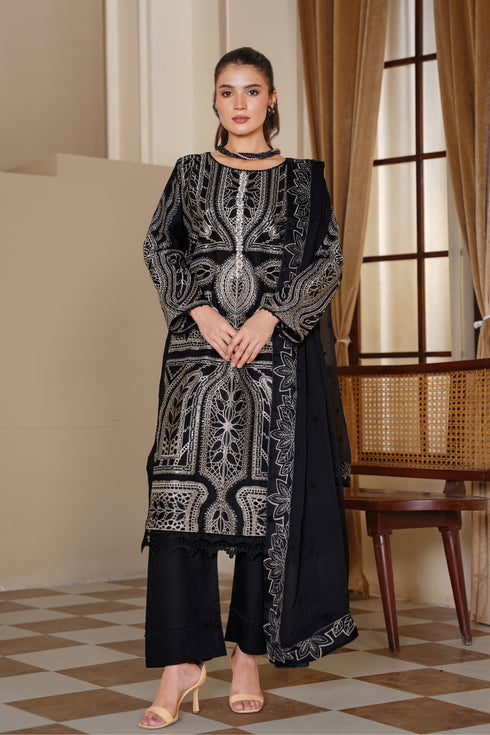Attire Designer Embroidered Cotton Lawn 3PC Suit AD-31