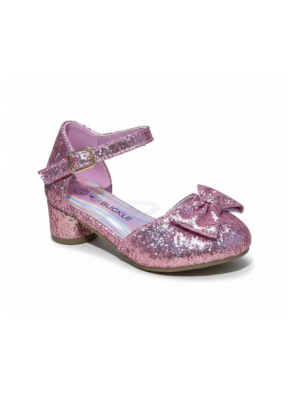 Kids Pink Glitter Shoes BS-608