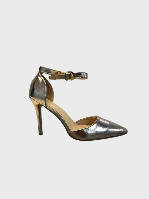 Rose Gold Ankle Strap Heel 221