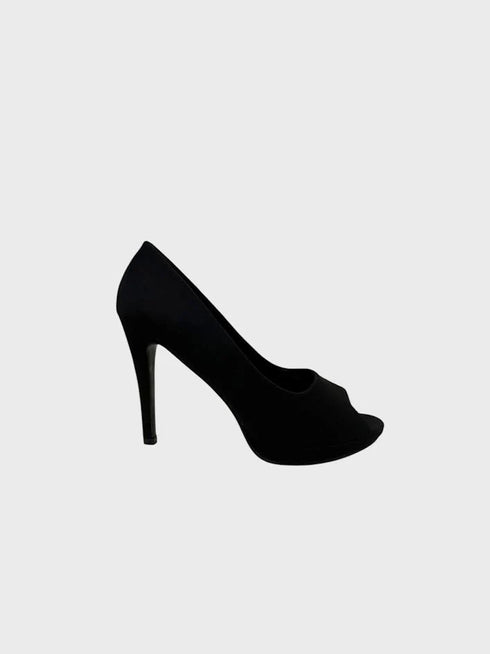 Black Suede Heel 12926