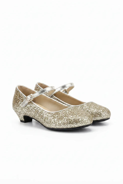 Kids Gold Glitter Shoes BS-41