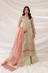 Farasha Embroidered Net 3 Piece Pearl Dream