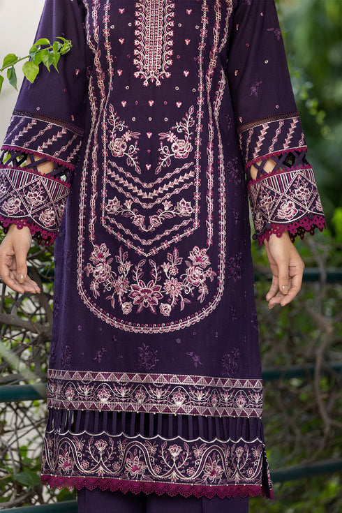Farasha Embroidered Khaddar 3 Piece Suit Chaashni