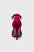 Fuchsia (Hot Pink) Suede Ankle Strap Heel 221