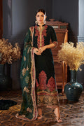 Zainab Chotani Embroidered Velvet 3 piece suit ZELENA