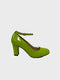 Lime Green Ankle Strap Heel 1829