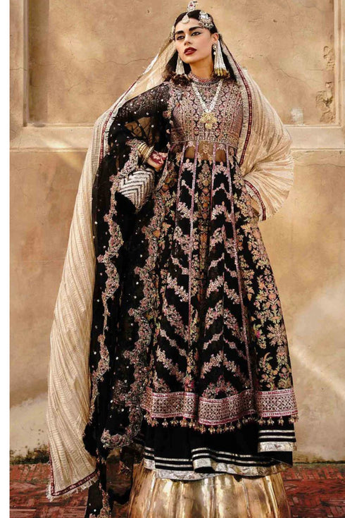 Hussain Rehar Embroidered Organza 3 Piece Suit Kajal