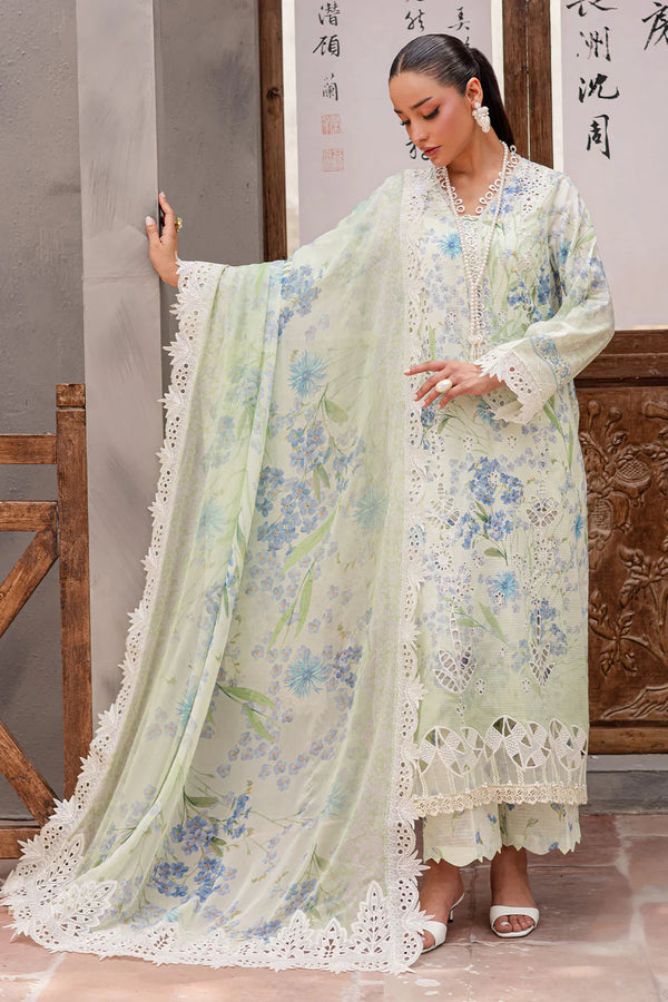 Nureh Embroidered Lawn 3 Piece suit BL-12