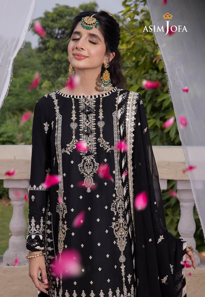 Embroidered Lawn Silk 3 Piece suit AJAB-01
