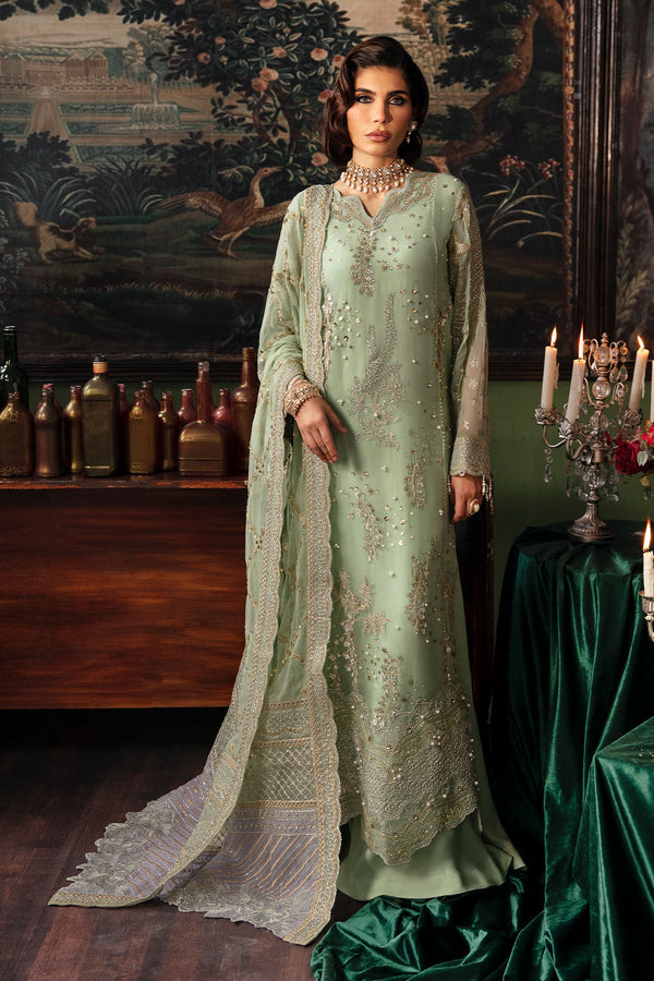 Nureh Embroidered Chiffon 3 piece suit NEL-32