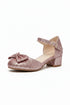 Kids Pink Glitter Shoes BS-608