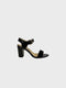 Black Patent Ankle Strap Heel 1840