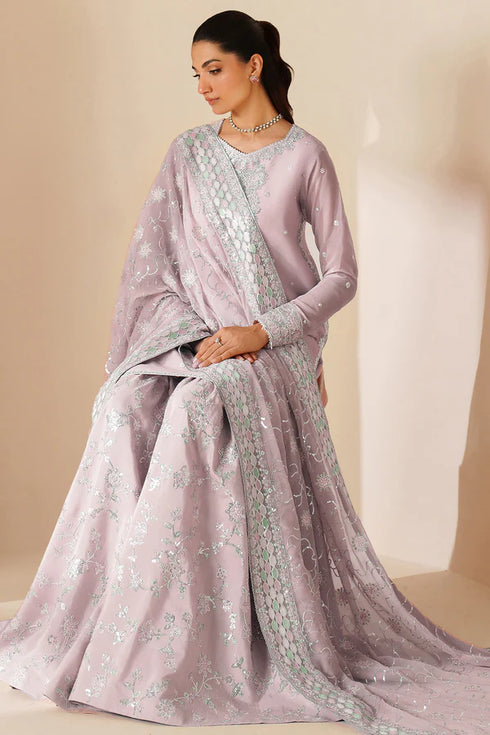 Farasha Embroidered Chiffon Suit Mauve Blush