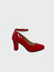 Red Patent Ankle Strap Heel 1829