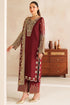 Farasha Embroidered Chiffon Suit Rouge Muse