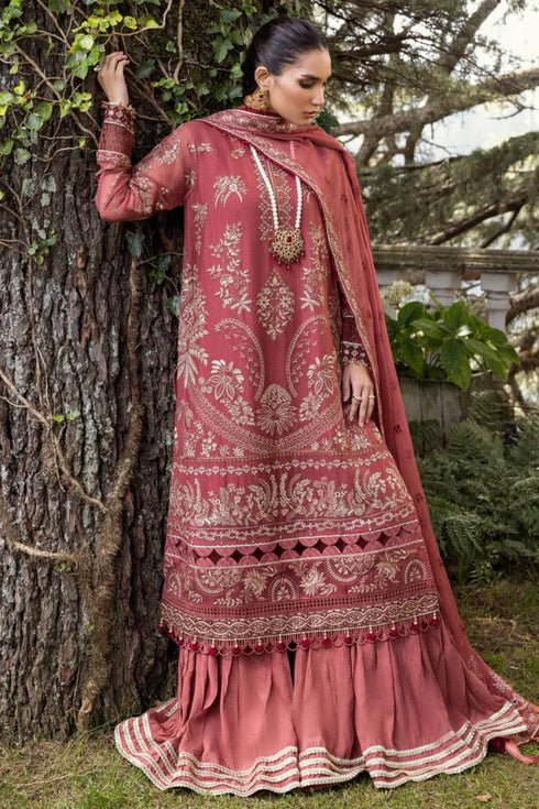 Xenia Embroidered Chiffon 3 Piece Suit - ABHA