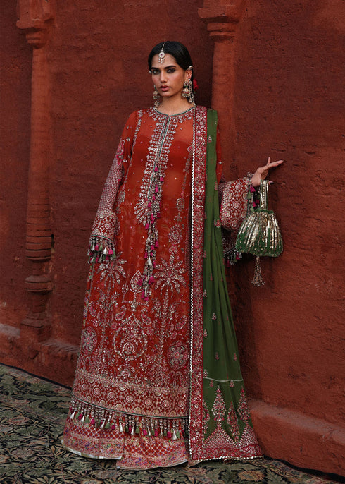 Hussain Rehar Embroidered Chiffon Suit Hemali