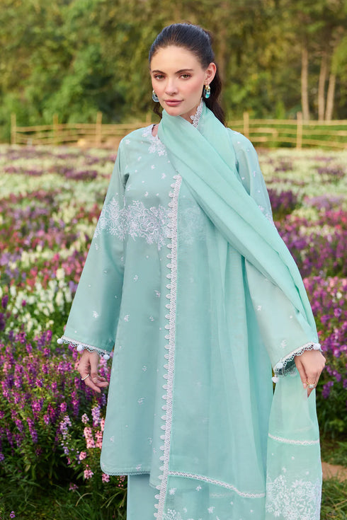 Farasha Embroidered Lawn 3 Piece Suit Marina Veil