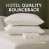 Hotel Quality Bounce Back Pillows with Pillow Case 2 Pack Soft Luxury Bed Pillow