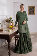 Iznik Embroidered Raw Silk 3 piece suit IRS-04 IDYLLIC