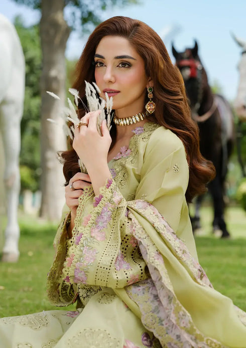 Elaf Embroiderd Lawn Suit ELH-1A PISTACIA