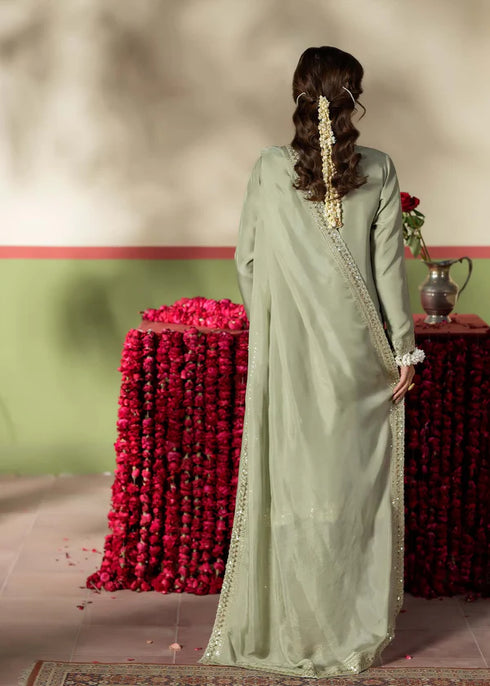 Zarqun Embroidered Raw Silk 3PC Suit 25102B