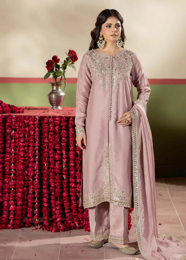 Zarqun Embroidered Raw Silk 3PC Suit 25102A