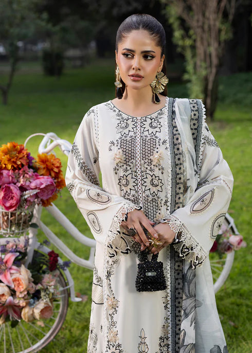 Zarqun Embroidered Lawn 3PC Suit 2614-B