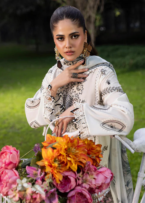 Zarqun Embroidered Lawn 3PC Suit 2614-B